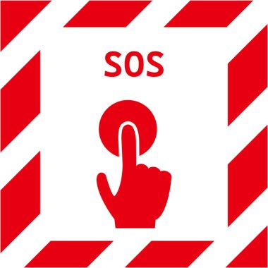 Bir istasyon platformundaki acil durdurma düğmesine basmayı açıklayan resim.