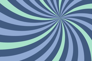 Nane yeşili ve mavi tonlardan oluşan soyut bir dairesel dizayn. Bükülme, saykodelik desen, arka planlar, dijital tasarımlar, posterler ve web şablonları için uygun modern ve enerjik bir görsel yaratıyor..