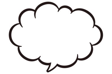 Bulanık bulutların basit siyah çizgilerine sahip çağrı materyali. Çok yönlü bir çizim, geniş bir çizgi film yelpazesi, POP, diyalog çerçeveleri ve şablon olarak kullanılabilir..