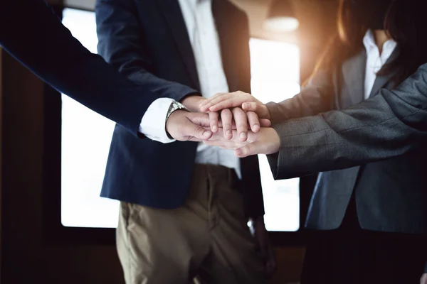 Business Group People Showing Unity Hands Together — Stockfoto