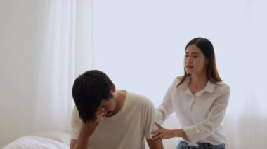 Aile sorunları, karı koca kavgaları. Yüksek kalite 4k görüntü