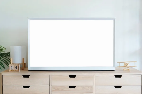 White screen TV that can bring messages or advertising media to put.