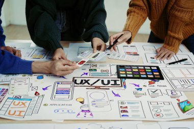 Creative Web Ekibi, cep telefonu için Grafik Tasarımcı, cep telefonu uygulaması ve geliştirme şablonu planı için web sitesi ux ui uygulaması, prototip kablo geliştirme süreci