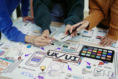 Creative Web Ekibi, cep telefonu için Grafik Tasarımcı, cep telefonu uygulaması ve geliştirme şablonu planı için web sitesi ux ui uygulaması, prototip kablo geliştirme süreci