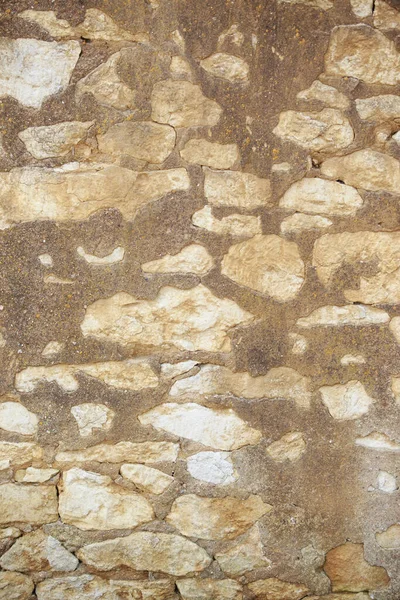 Beautiful Beige Stone Wall Background Close — Stock Photo, Image