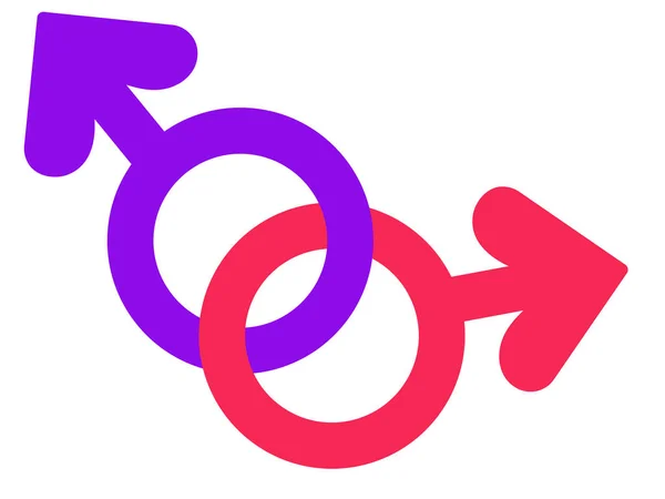 Гендерний Знак Чоловічий Символ Гей Кольоровий Дизайн — стоковий вектор