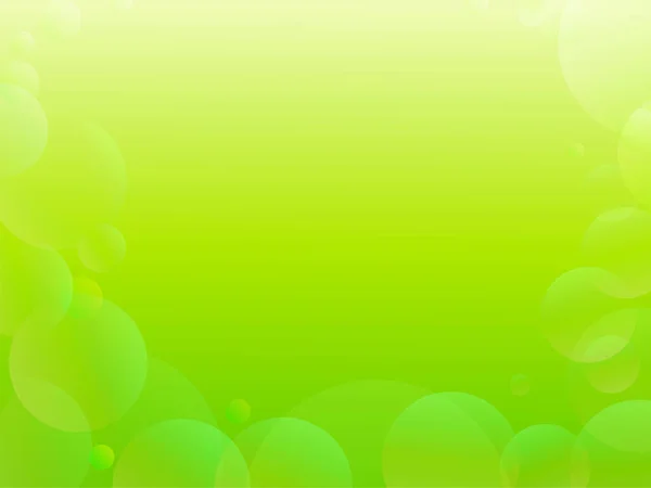 Fond Cadre Dégradé Couleur Avec Beaucoup Bulles Dispersées Couleur Verte — Image vectorielle