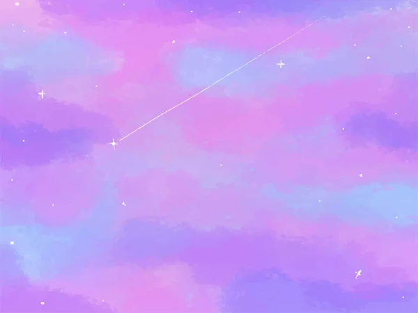 Clip Art Rêver Ciel Nocturne Fantastique Fond Ciel Étoilé — Image vectorielle