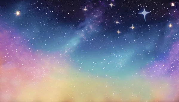 stock image Clip art of mysterious night sky, colorful gradation night sky