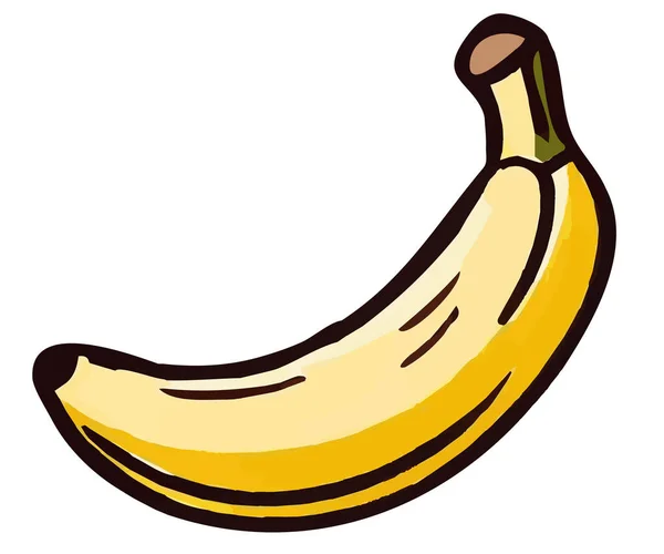 Prosty Kolor Ilustracja Banana — Wektor stockowy
