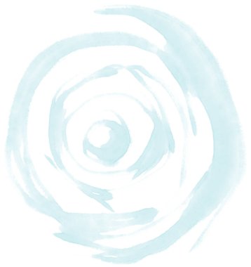 Suluboya ile boyanmış açık mavi su dalgaları