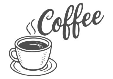 Basit bir kahve fincanı ve İngilizce 