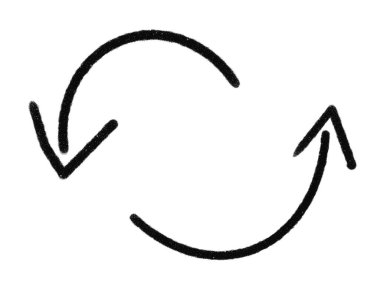 Dairesel ok kombinasyonu seti, elle çizilmiş sihirli kalem biçimi dokusu