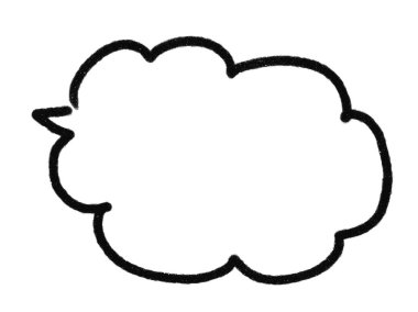 Mokumo bulut benzeri balon, elle çizilmiş sihirli kalem dokusu