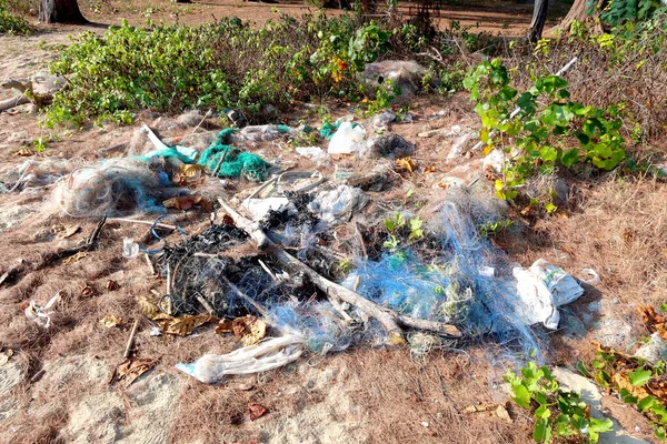 Stock image The beach have a garbage and effluents concept of environmental protection.