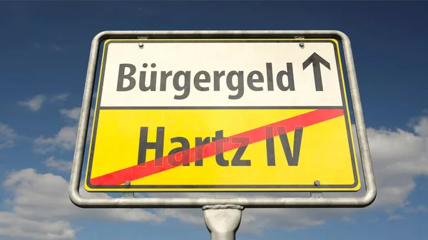 A German place-name sign with the Germans word \
