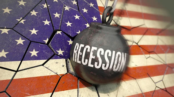 Recession Danger Usa — Stock Photo, Image