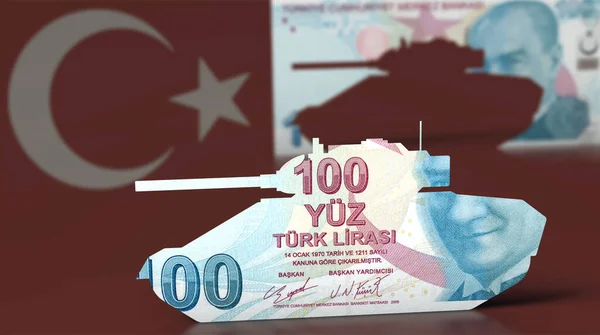 Τουρκικός Στρατός Και Χρήματα Τουρκική Λίρα — Φωτογραφία Αρχείου