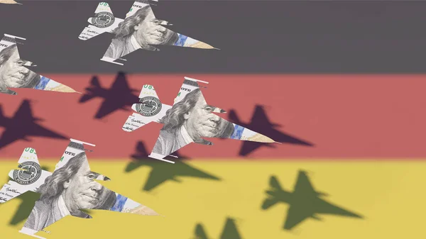 Германия Покупает Самолеты Сша Десятки Миллиардов Долларов — стоковое фото