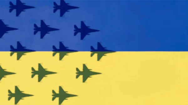 Бойовий Літак Доставляє Україну — стокове фото