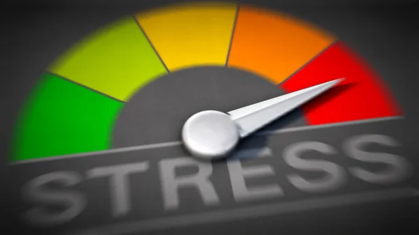 Stress Barometer Red — Stock Photo, Image