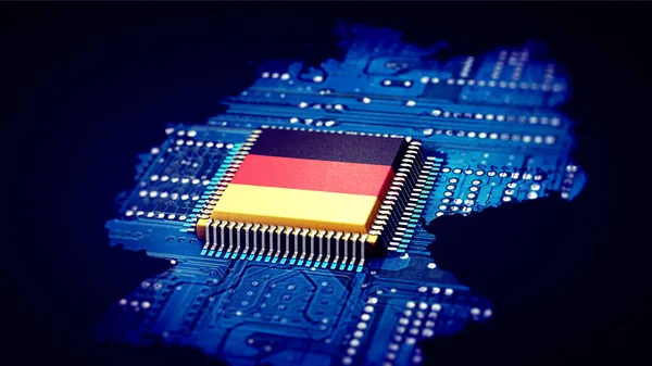 Symbolisk Bild Tyskland Och Digitalisering — Stockfoto
