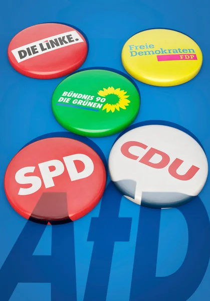 Die Parteien Deutschland Schatten Der Afd Hochformat — Stockfoto