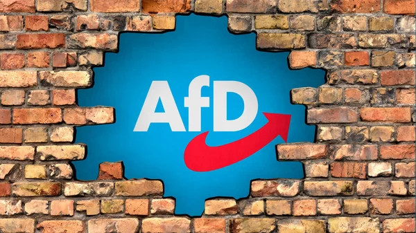 Firewall Afd Německá Strana Hroutí — Stock fotografie