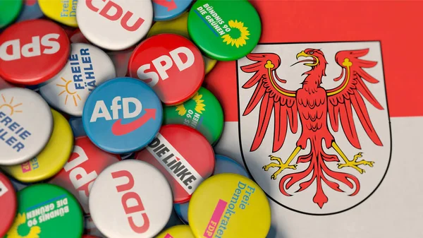 ドイツのブランデンブルク選挙のための政党 — ストック写真