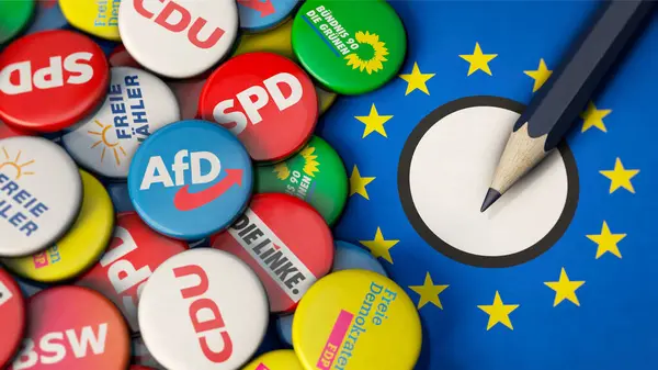 Partiti Tedeschi Alle Elezioni Europee Fotografia Stock