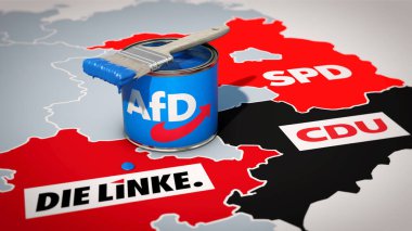 Saksonya, Thüringen ve Brandenburg 'da devlet seçimleri - Doğu oyları (mavi)