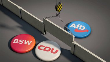 No more Brandmauer (firewall) against the AfD clipart