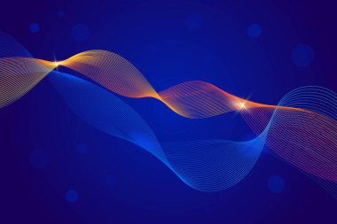 Soyut dalga teknolojisi vektör arkaplanı eğimli