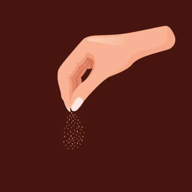 Kadının eli balık yemi ya da ekmek kırıntısı serpiyor.