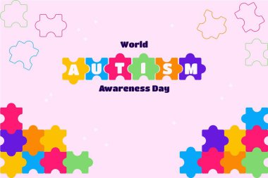 World autism day background or 2 April world autism awareness day clipart
