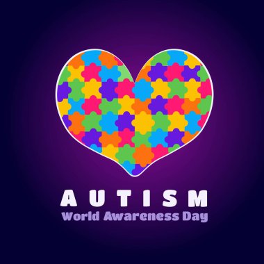 World Autism Awareness Day Banner Vector illustration clipart