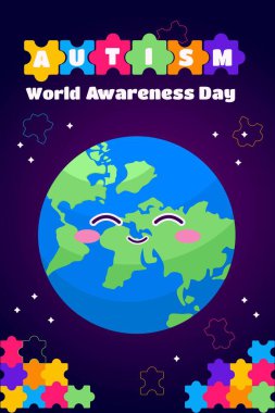 World autism awareness day social media banner and autism banner clipart