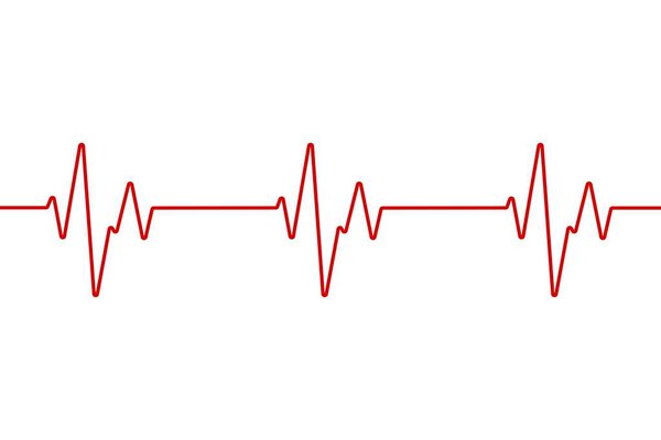 Кардиограмма сердечного ритма тот же ритм, векторная иллюстрация импульсной линии, вектор красной импульсной линии, векторная иллюстрация сердечной волны изолированы на белом фоне.