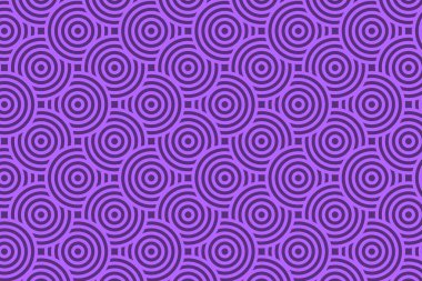 Geçmişe dönük dairelerde kusursuz arkaplan kalıpları. Düz mozaik arkaplan taşıyıcı illüstrasyonu