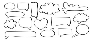 Modern Minimalist Biçimli Karalama Konuşma Baloncukları