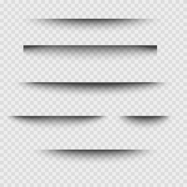 Kağıt gölge etkisi. Gerçekçi şeffaf gölgeler