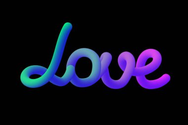 3D Sevgi Sözcükleri Sevgililer Günü, Romantik Tebrik Kartları, Posterler ve Hediye Tasarımı