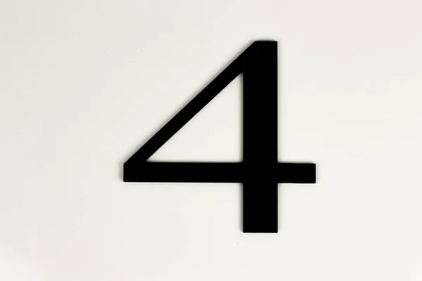 Număr Negru Fundal Alb Fundal Alb Numărul — Fotografie, imagine de stoc