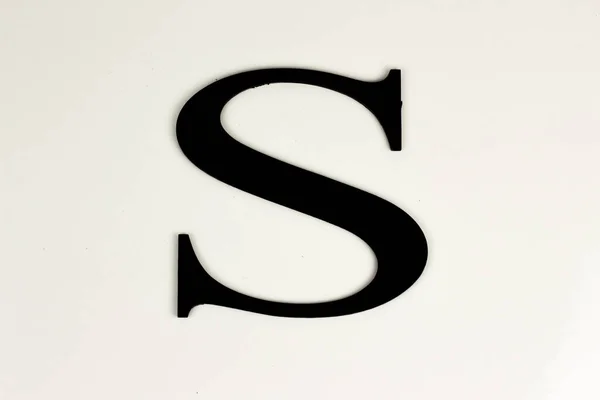 Großbuchstaben Schwarz Auf Weißem Hintergrund Schwarze Schrift — Stockfoto