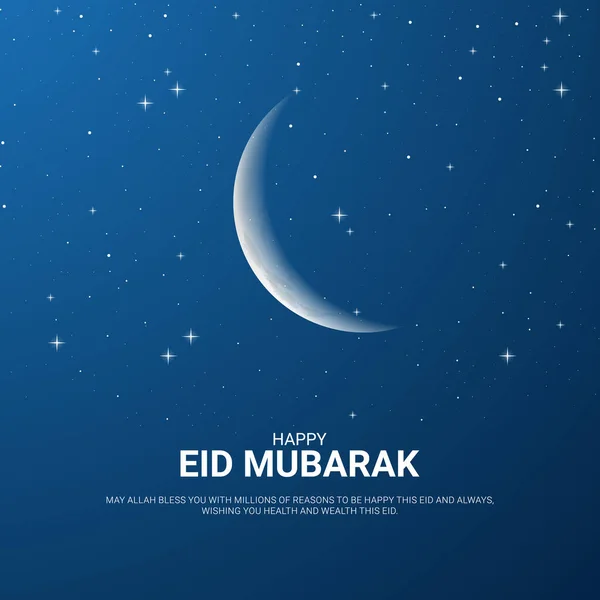Eid Mubarak Creative Ads Design Social Media Illustration — Stock Vector