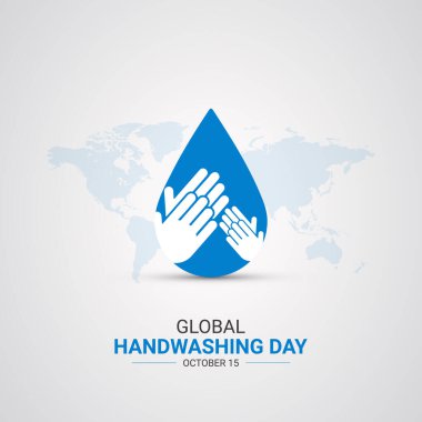Küresel Bulaşık Günü, el yıkama şişe tasarımı afiş, poster ve vektör sanatı.