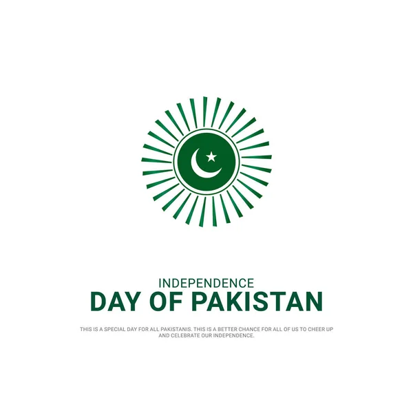 Πακιστανική Ημέρα Ανεξαρτησίας Γιορτάζει Concept Κομψό Κείμενο Ένα Στυλό Σημαία — Διανυσματικό Αρχείο