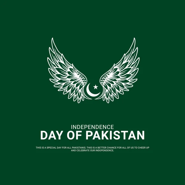 Pakistan Independence Day Celebrazioni Concetto Testo Alla Moda Una Penna — Vettoriale Stock