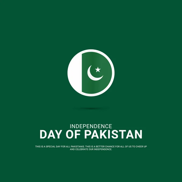 Pakistan Independence Day Celebrations Concept Texte Élégant Stylo Avec Drapeau — Image vectorielle