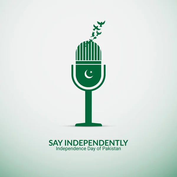 Pakistan Giorno Dell Indipendenza Design Creativo Banner Arte Vettoriale Poster — Vettoriale Stock